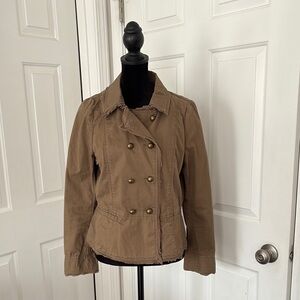 LOFT Olive Utility Cropped Jacket